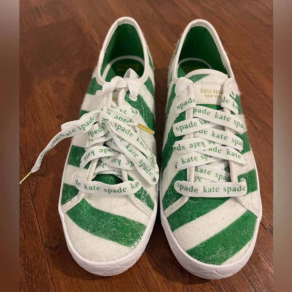 Keds X Kate Spade New York Kickstart Logo Foxing Terry Sneakers 8 New in Box